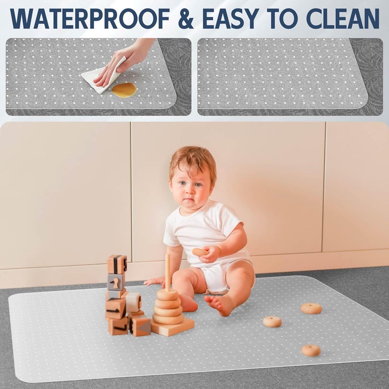 Futurwit Large Office Chair Mat for Carpeted Floors, 44" x 58" Low Pile Carpet Protector for Desk Chair, Easy Glide Transparent Plastic Floor Mat for Rolling Chairs (Rectangle) - Image 5
